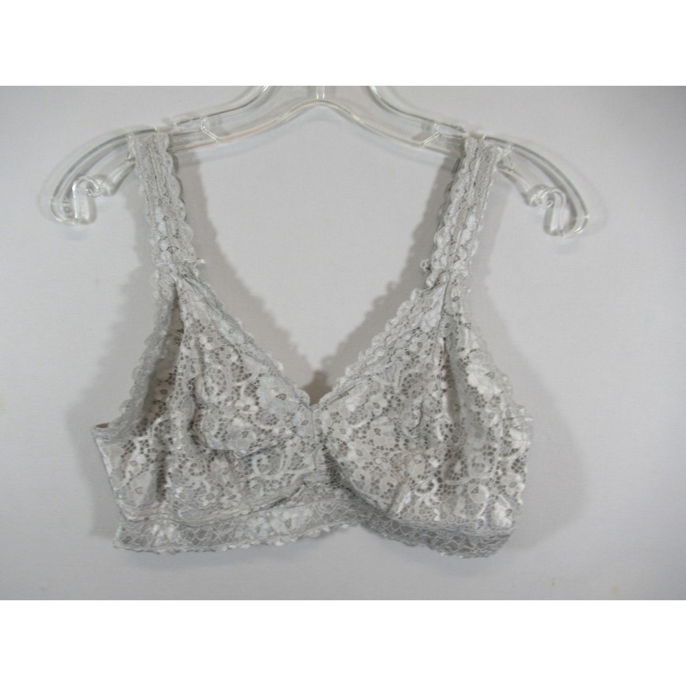 Parfait Adriana Lace Bralette Bra 38DDD Gray Wireless